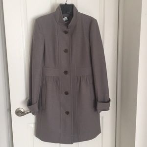 JCrew Wool Coat - purple/grey (size 8)